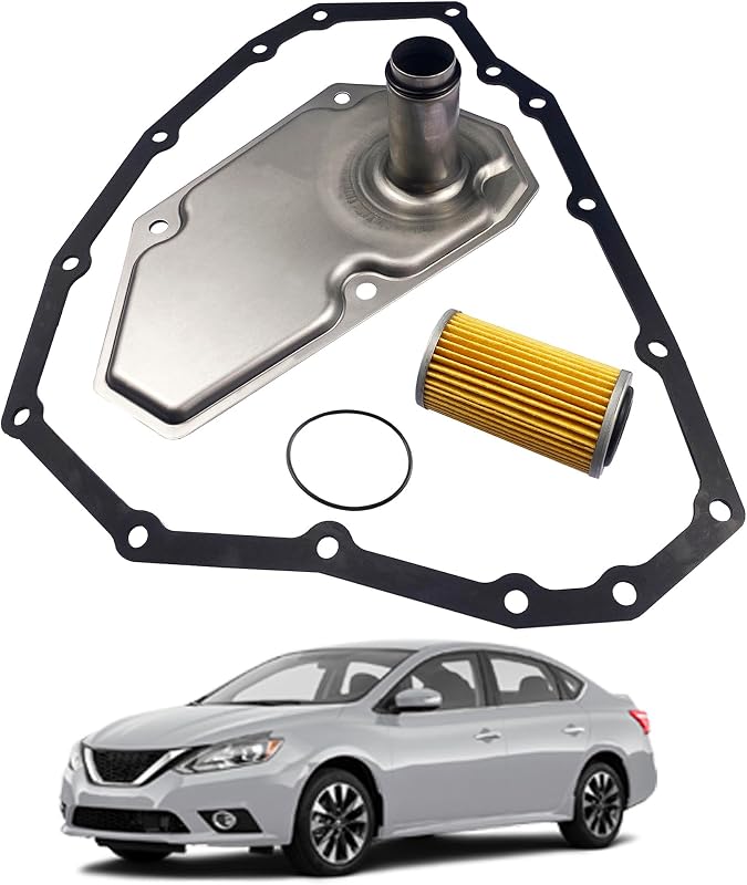 Kit de filtro de transmissão CVT RE0F11A com junta do cárter para Nissan Versa e Sentra – 3 peças