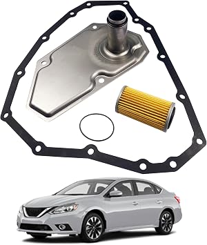 RE0F11A CVT Transmission Filter Oil Pan Gasket Kit Compatible With Nissan Versa Sentra | Compatible With 2012-2019 Nissan Versa Sentra, Versa Note, Replace 33010-JF015 31726-28X0A 31726-3JX0A JF015E