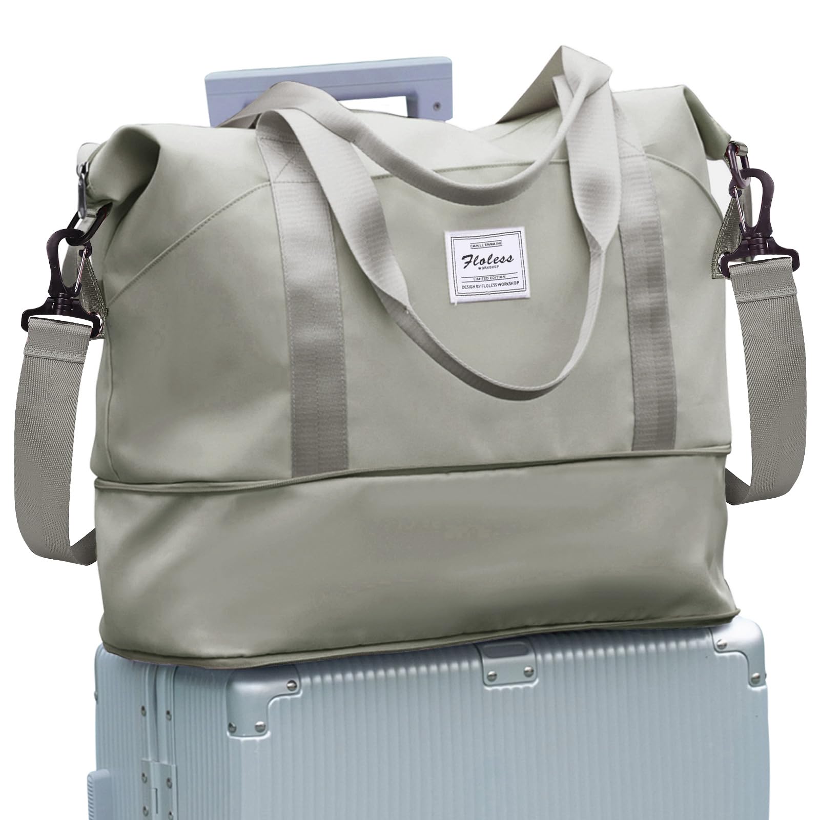 Travel Duffel Bag, Sports Tote Gym Bag, Shoulder Weekender Overnight Bag for Women