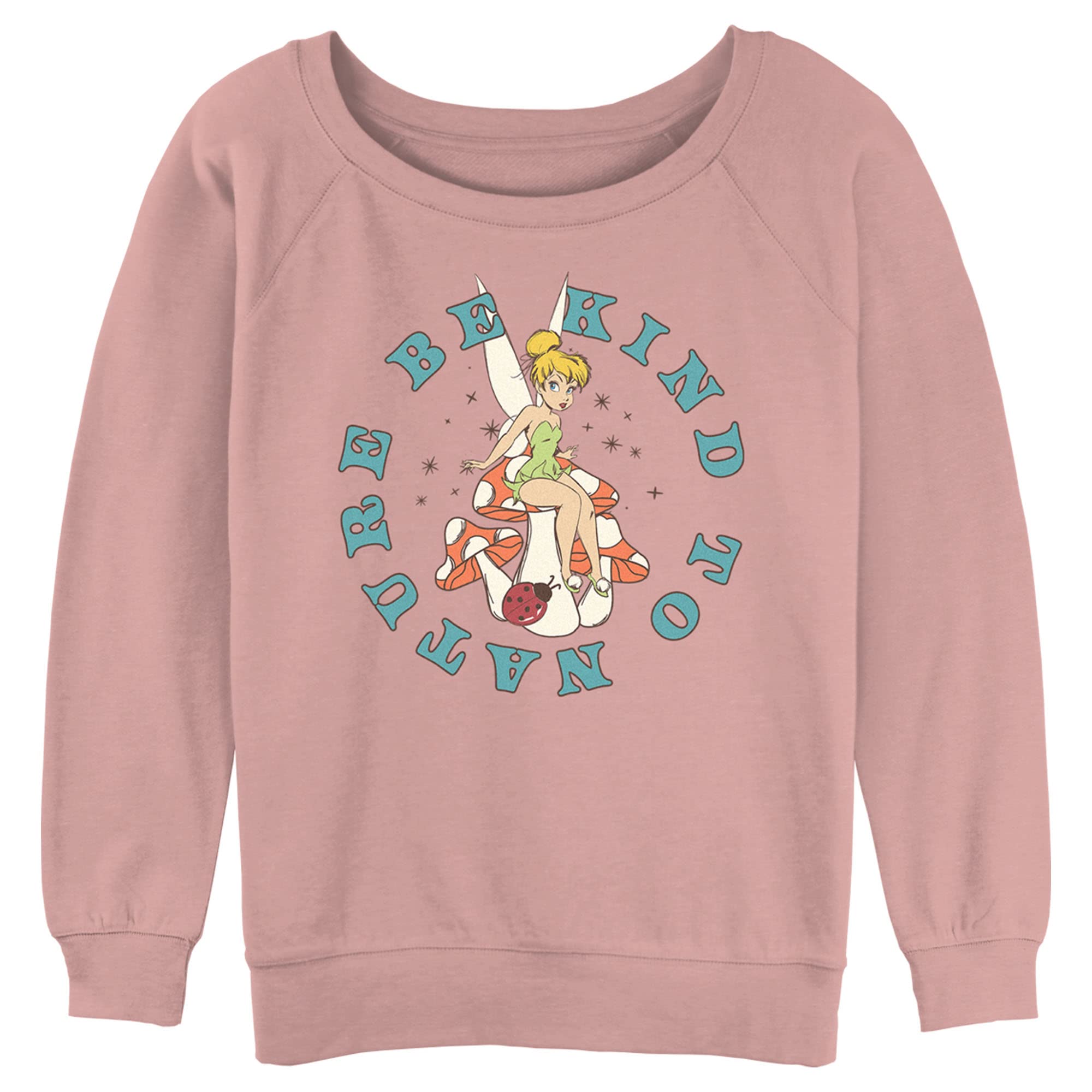 Sweat Peter Pan Tinker Bell à imprimé champignon - Pull rose amical - 4