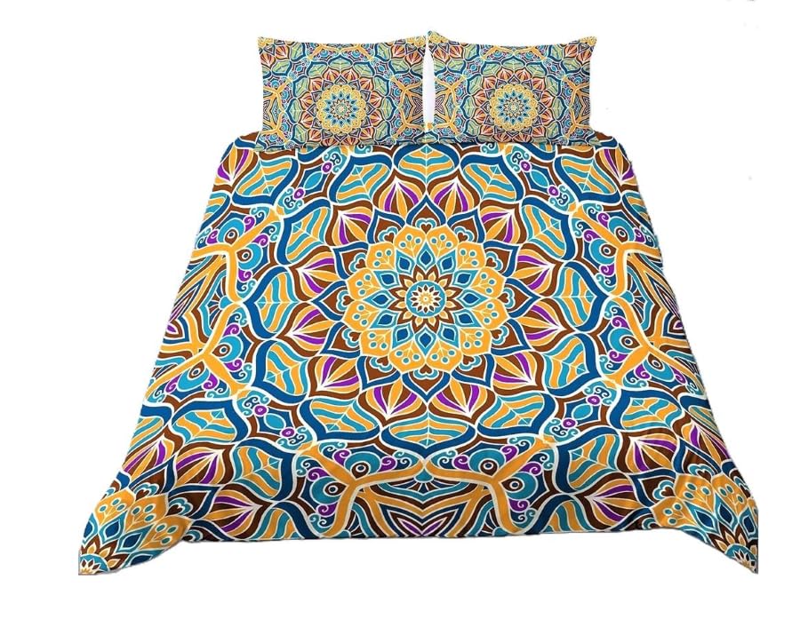 Housse de couette ethnique Mandala pour raviver une chambre terne 135x200