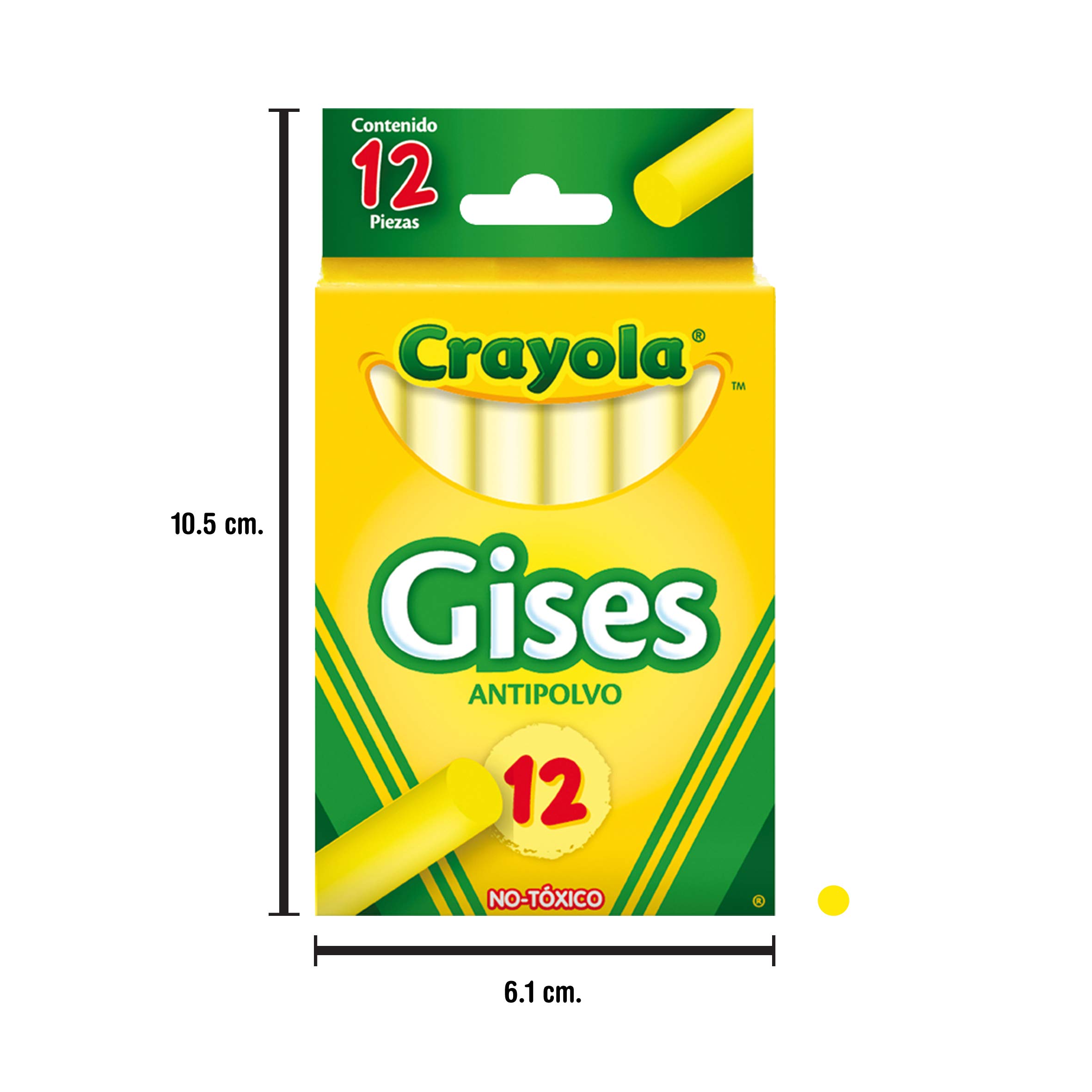 Crayola Anti-Dust Chalk-White 12/Pkg - 50-1402