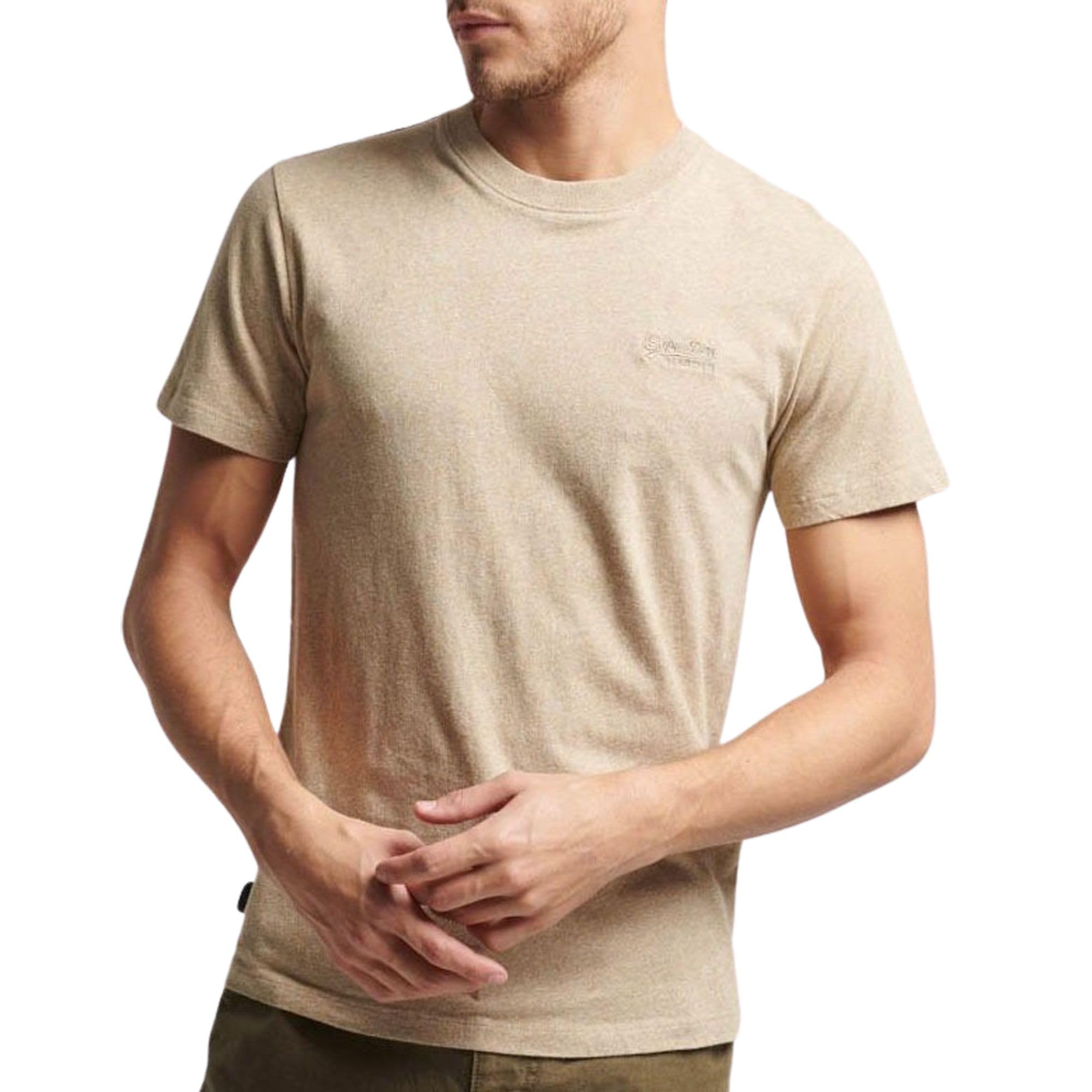 Superdry Essential Logo Slim Fit & T-Shirt, Brown, Size 2Xl, Men