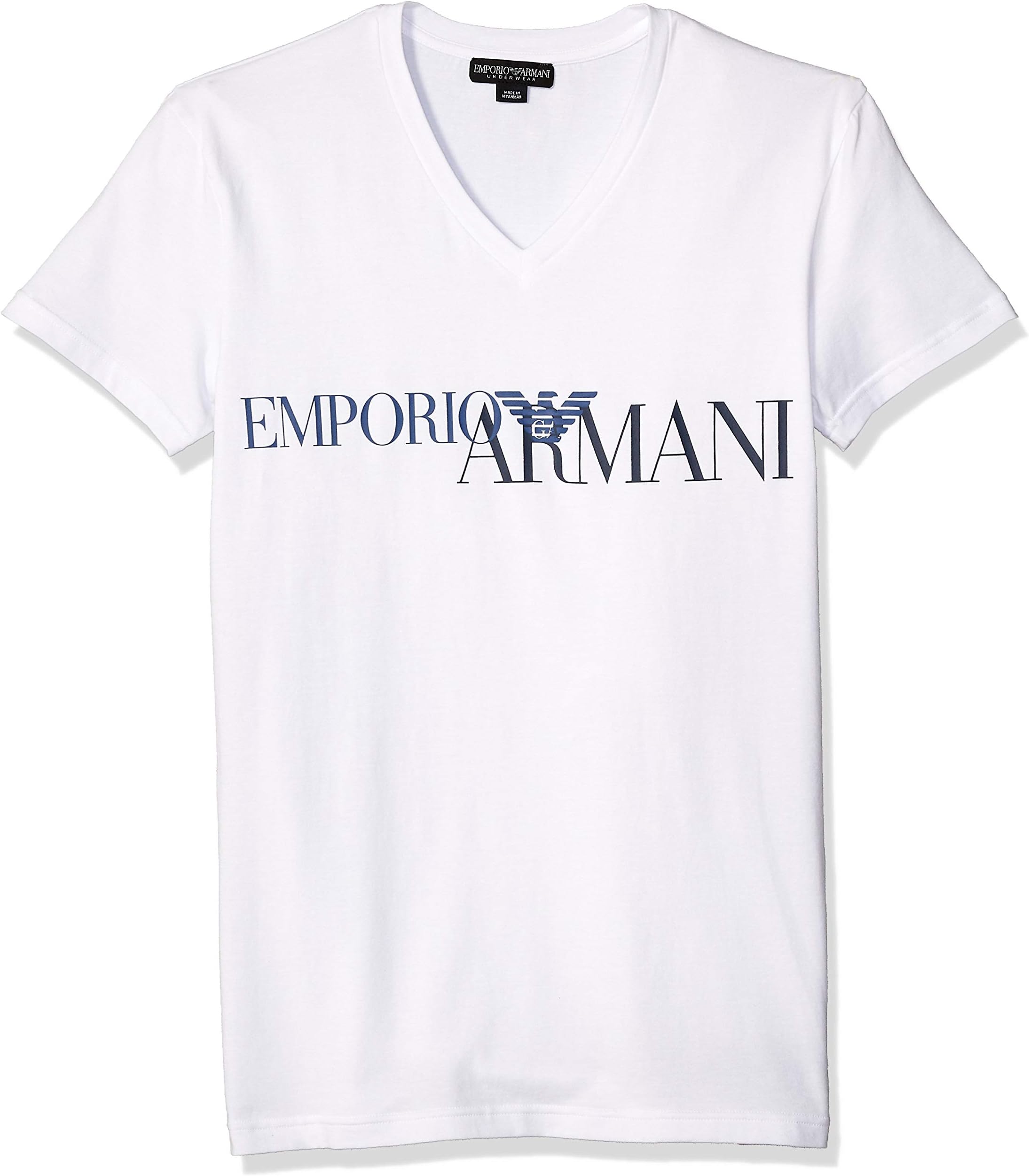 Emporio Armani Men's Megalogo V-Neck T-Shirt