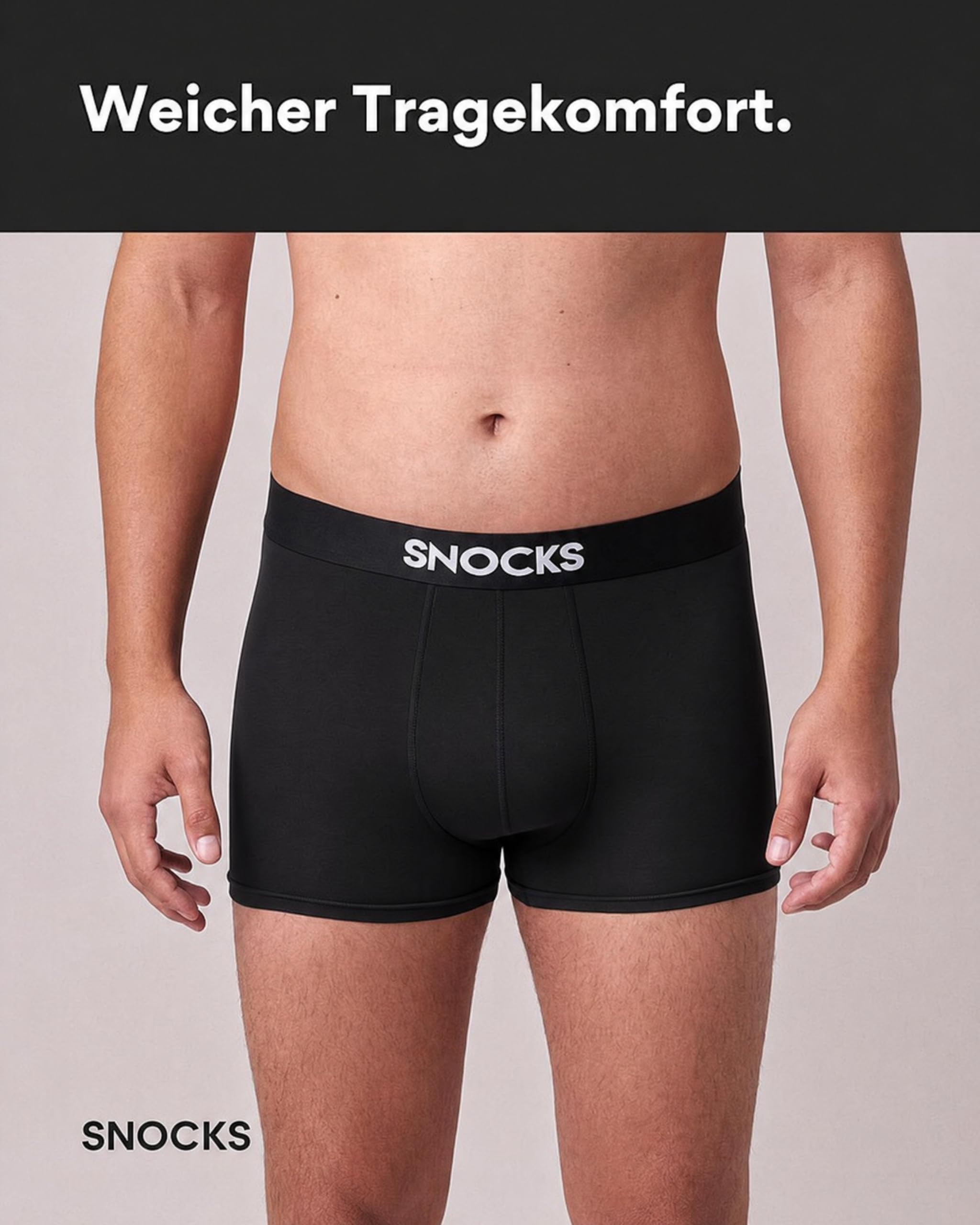Snocks Premium Boxershorts Herren aus weichem Lenzing Modal (3er Pack) - Ultraleichte und Atmungsaktive Boxershorts - Unterwäsche Männer ohne Kratzenden Etiketten - Gr. S-XL