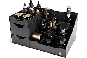 Uncluttered Designs Large Black Vanity Organizer: Your Ultimate Countertop Mens Organizer