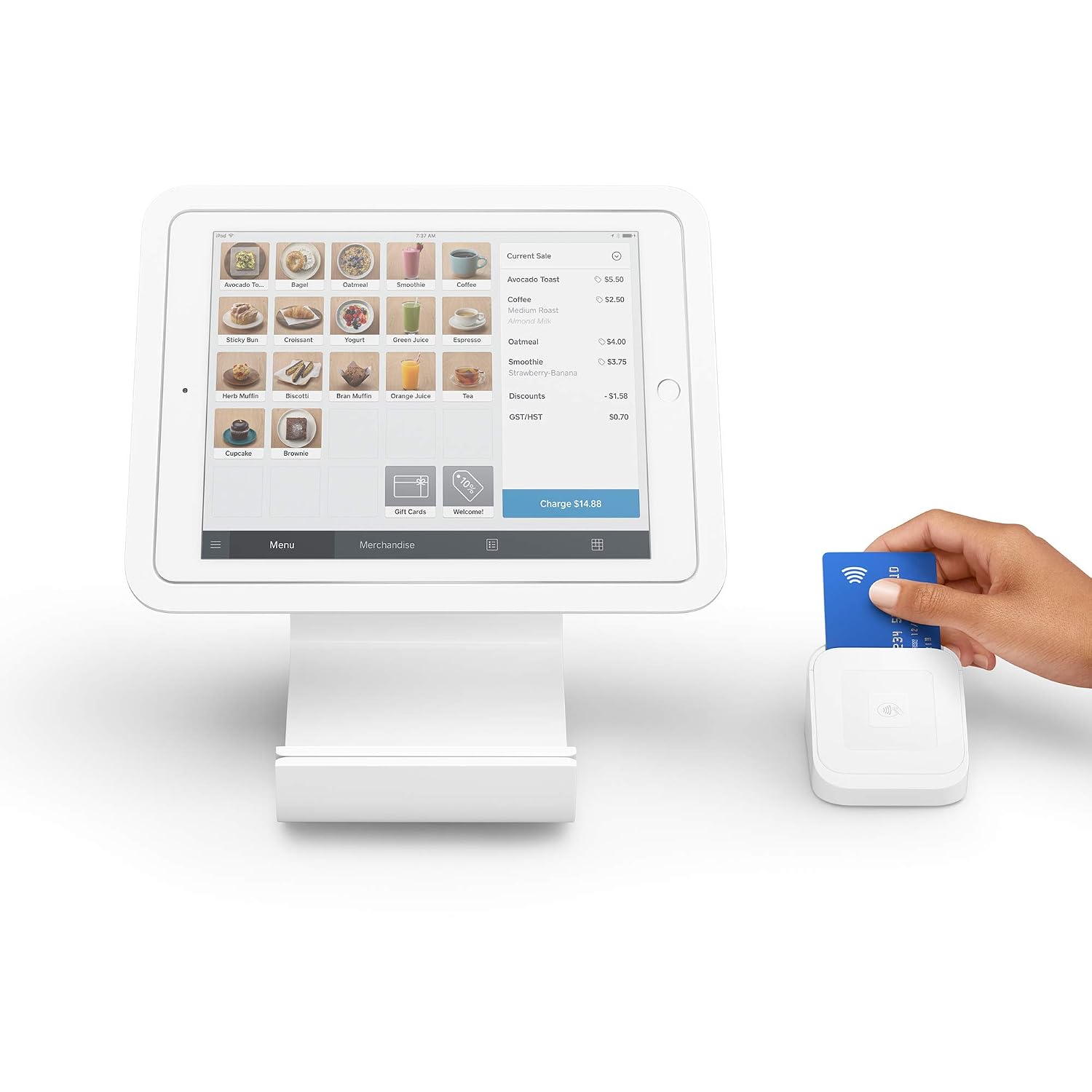 Square Stand for contactless and chip (for 9.7” iPads)