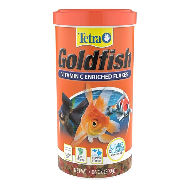 Tetra Goldfish Flakes Nutritionally Balanced Diet For Aquarium Fish Vitamin C Enriched Flakes 7 06 oz