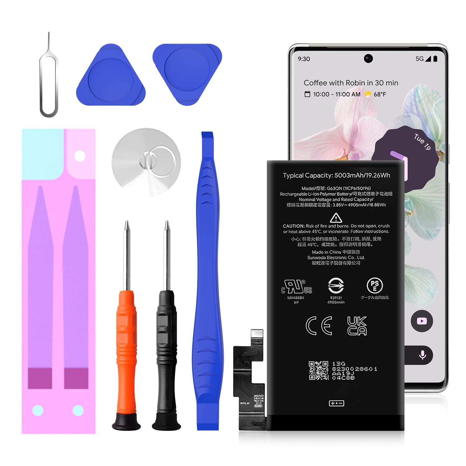 Google Pixel 6 Pro G63QN Li-ion Battery Replacement