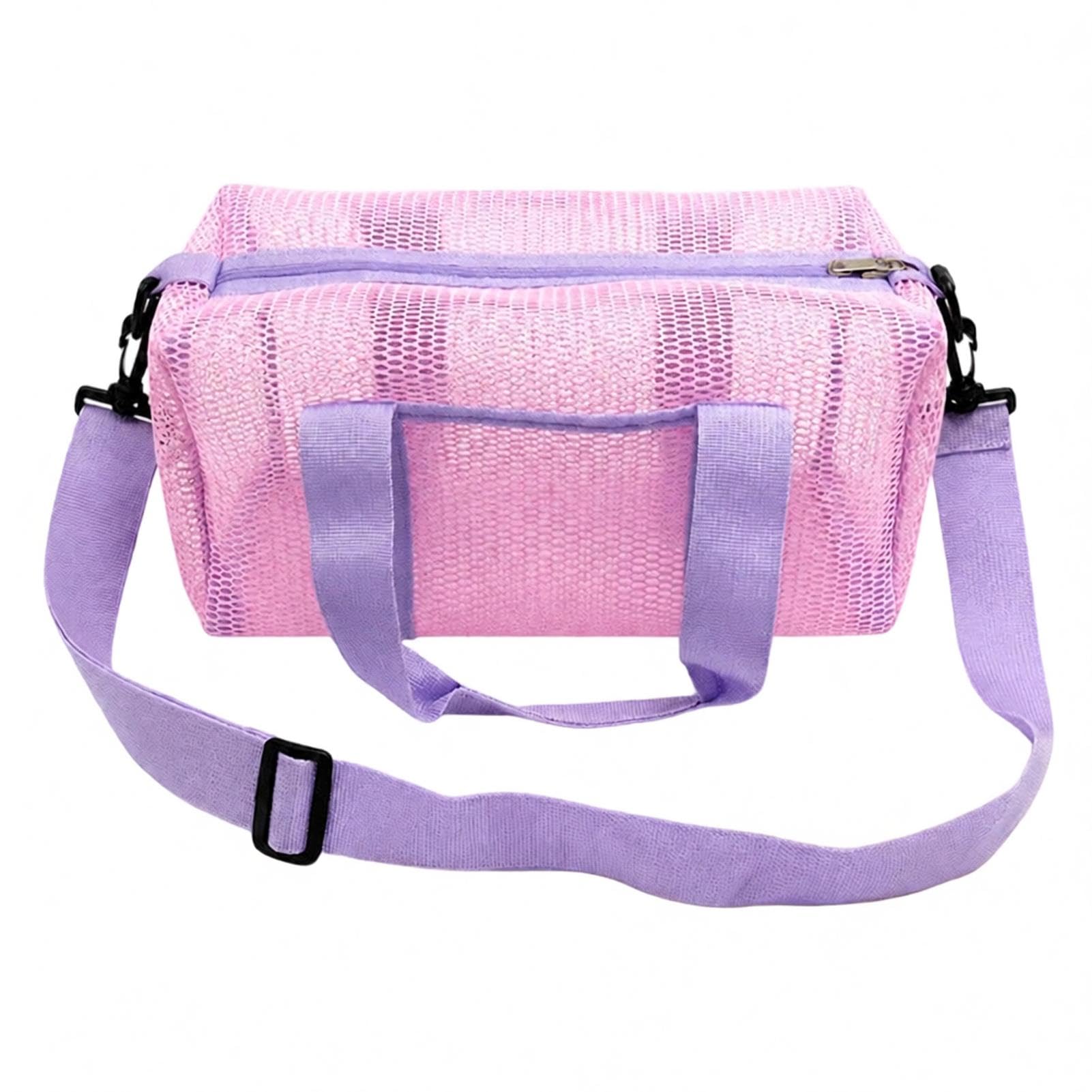 Reise Kulturbeutel Und Kosmetiktasche Tragbarer Mesh Organizer Tragetasche | Kosmetiktasche Make-up-Organizer für Erwachsene und Teenager Badezimmer Wochenende Kreuzfahrt Reise Fitnessstudio Urlau Rosa