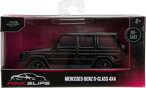 Miniatura 7 de Jada Pink Slips 132 W1 Mercedes Benz Clase G 4x4 Coche fundido a presión, juguetes para niños y adultos (negro)