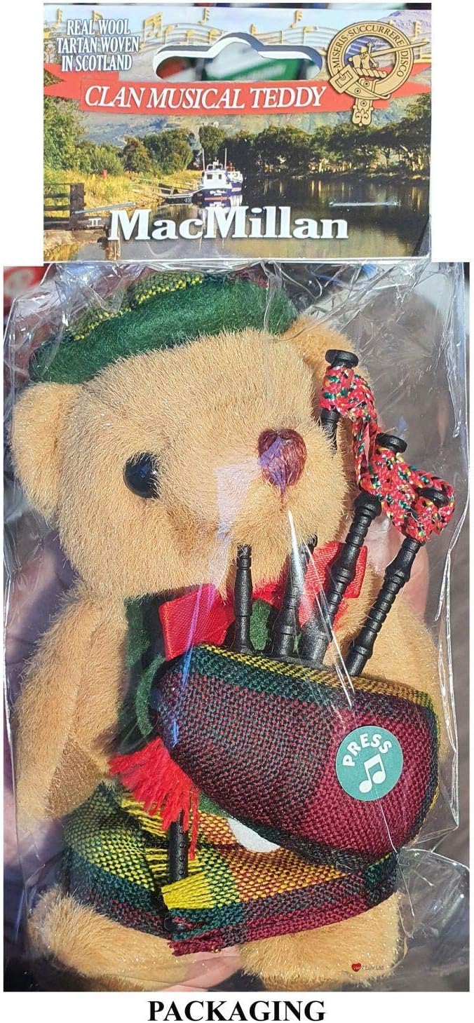 I LUV LTD Musical Teddy Bear Campbell Clan Tartan Scottish Gift, Made in Scotland image 4