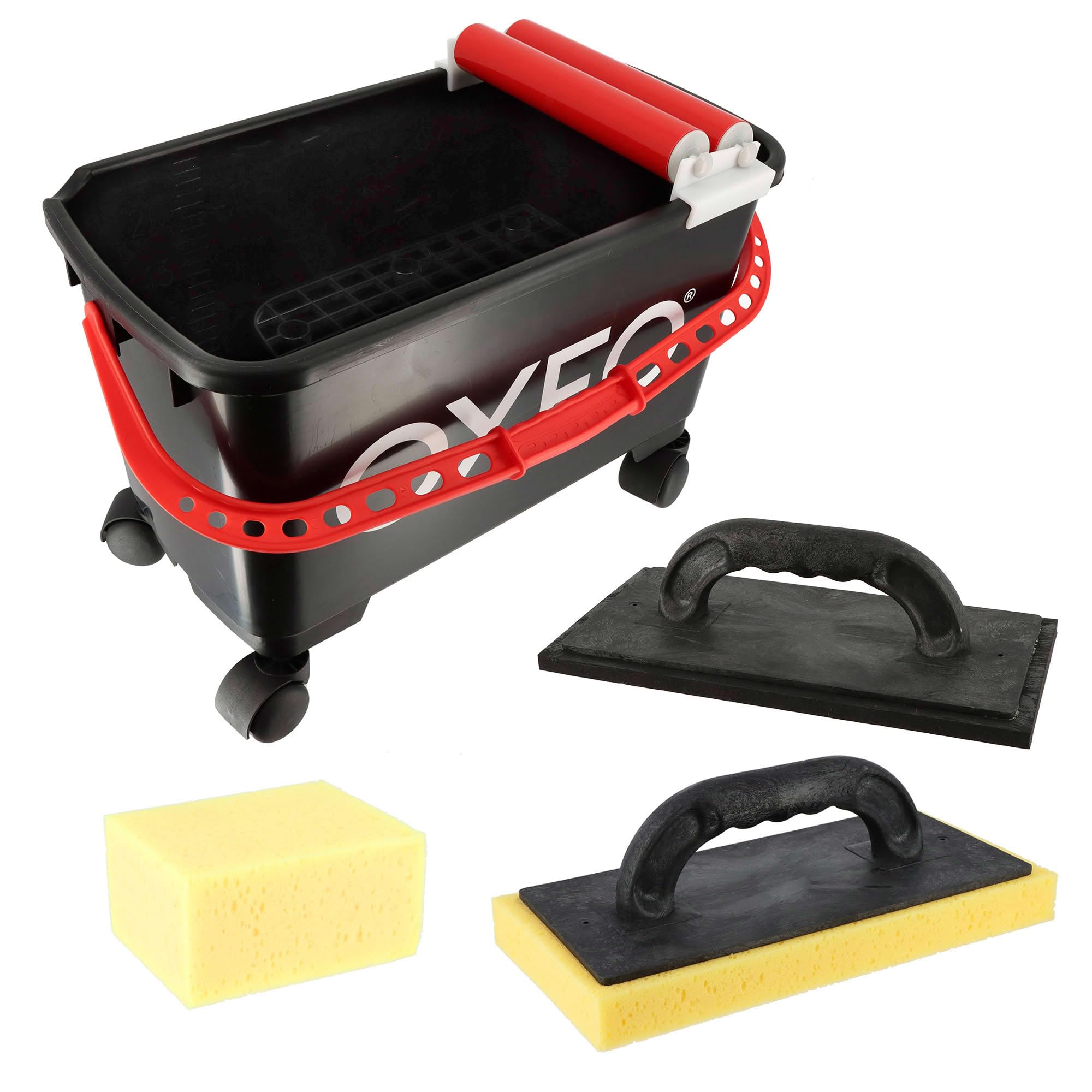 Kit pro spécial joints de carrelage pour carreleur - Bac de 24 litres - 3 Accessoires