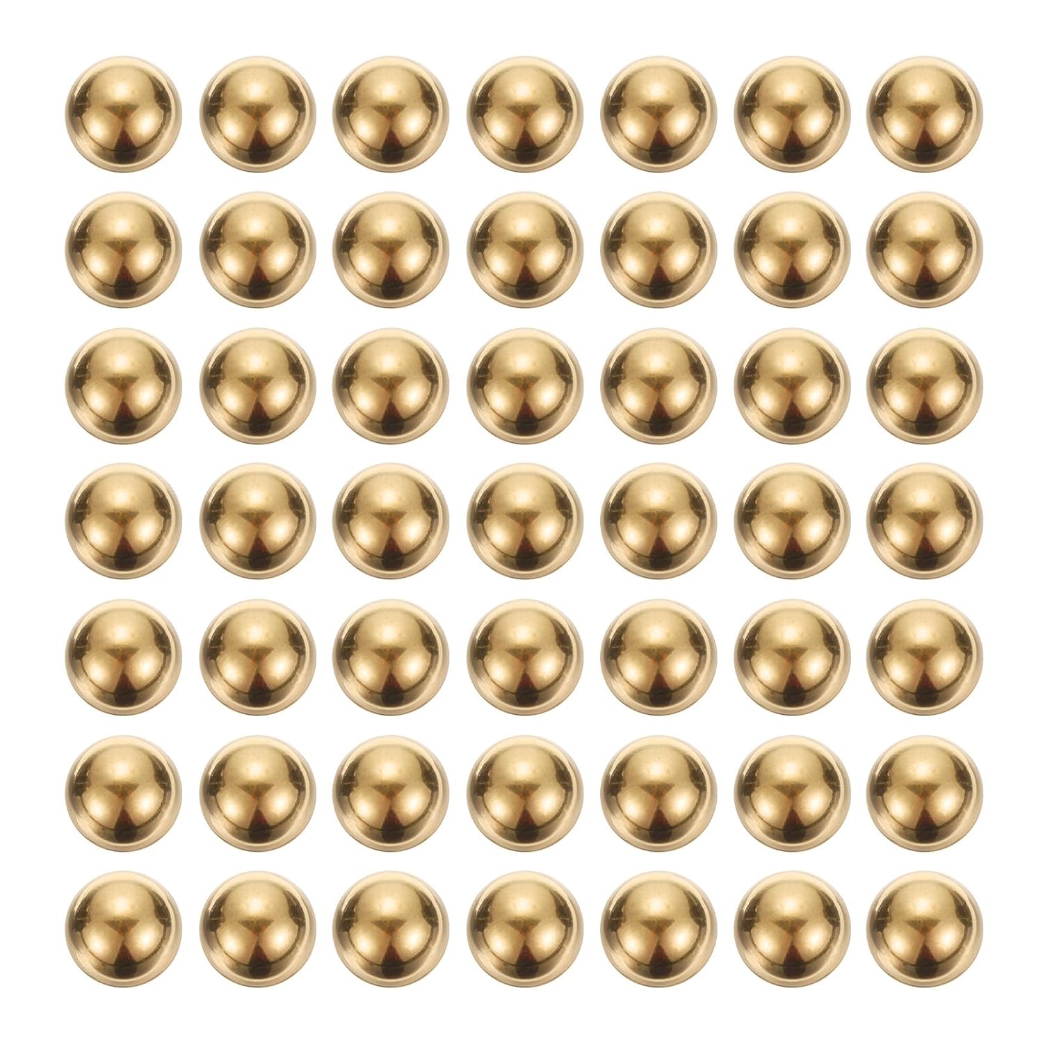 uxcell 100pcs Precision Solid Brass Bearing Balls 10mm Industrial Brass Ball Spheres for Machinery, Automotive, and DIY