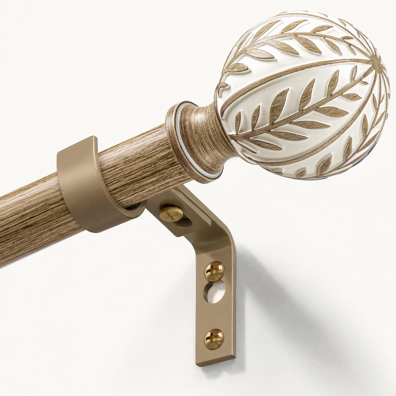 Boho Decorative Weathered Wood Curtain Rods for Windows 72 to 144 inch
