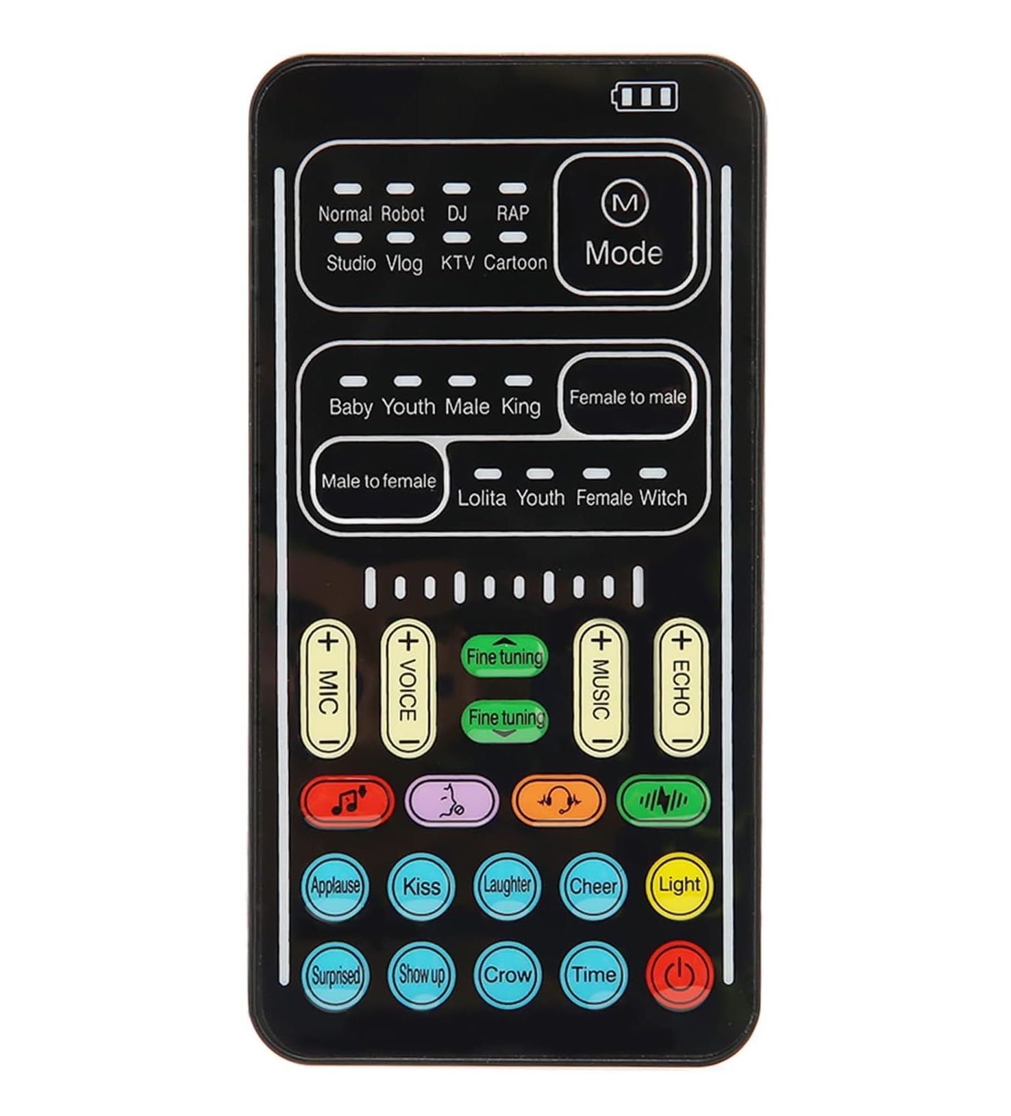 Mini Cambiador de Voz, Tarjeta de Sonido Multifuncional con 8 Diferentes Efectos de Cambio de Sonido Luces Frías Pantalla de Encendido Pequeño para PS4 PC Ordenadores Teléfono Móvil