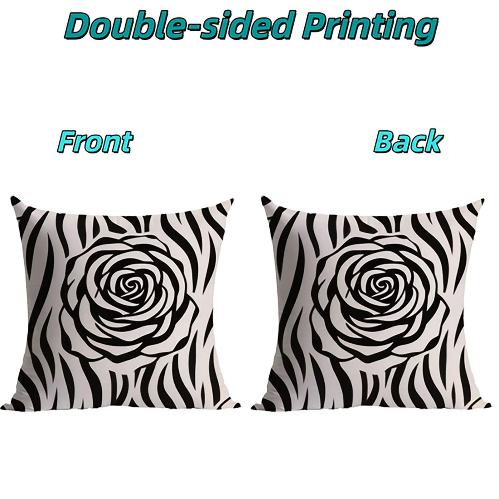 Kopfkissenbezug Black and White Outdoor 60x60cm Kissenbezug THDZ-2239