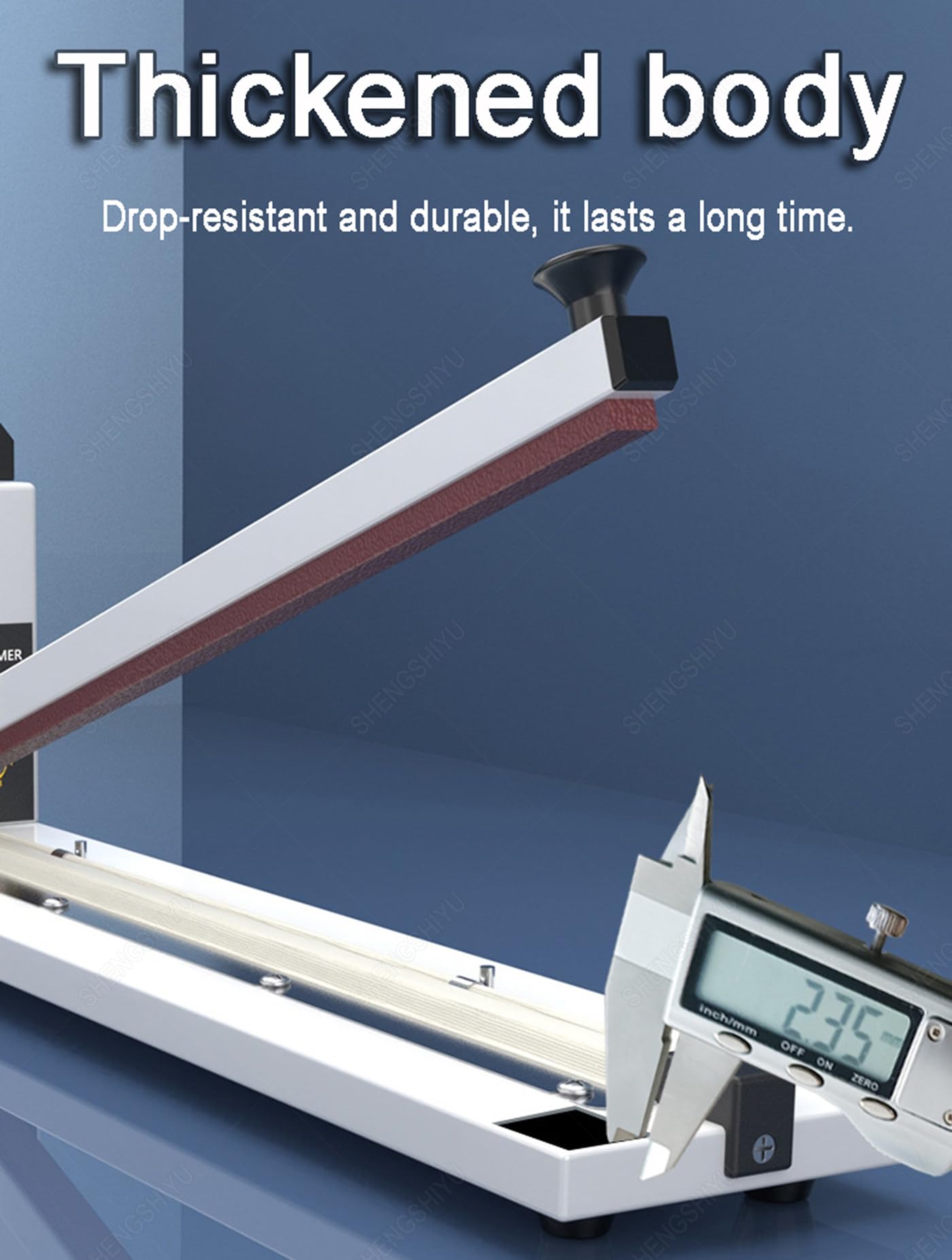 Máquina selladora para bolsas de plástico y papel kraft, 8 mm de ancho de sellado, 8 ajustes de temperatura, calentamiento por pulso, 45 cm de longitud, sellador térmico para papel de aluminio