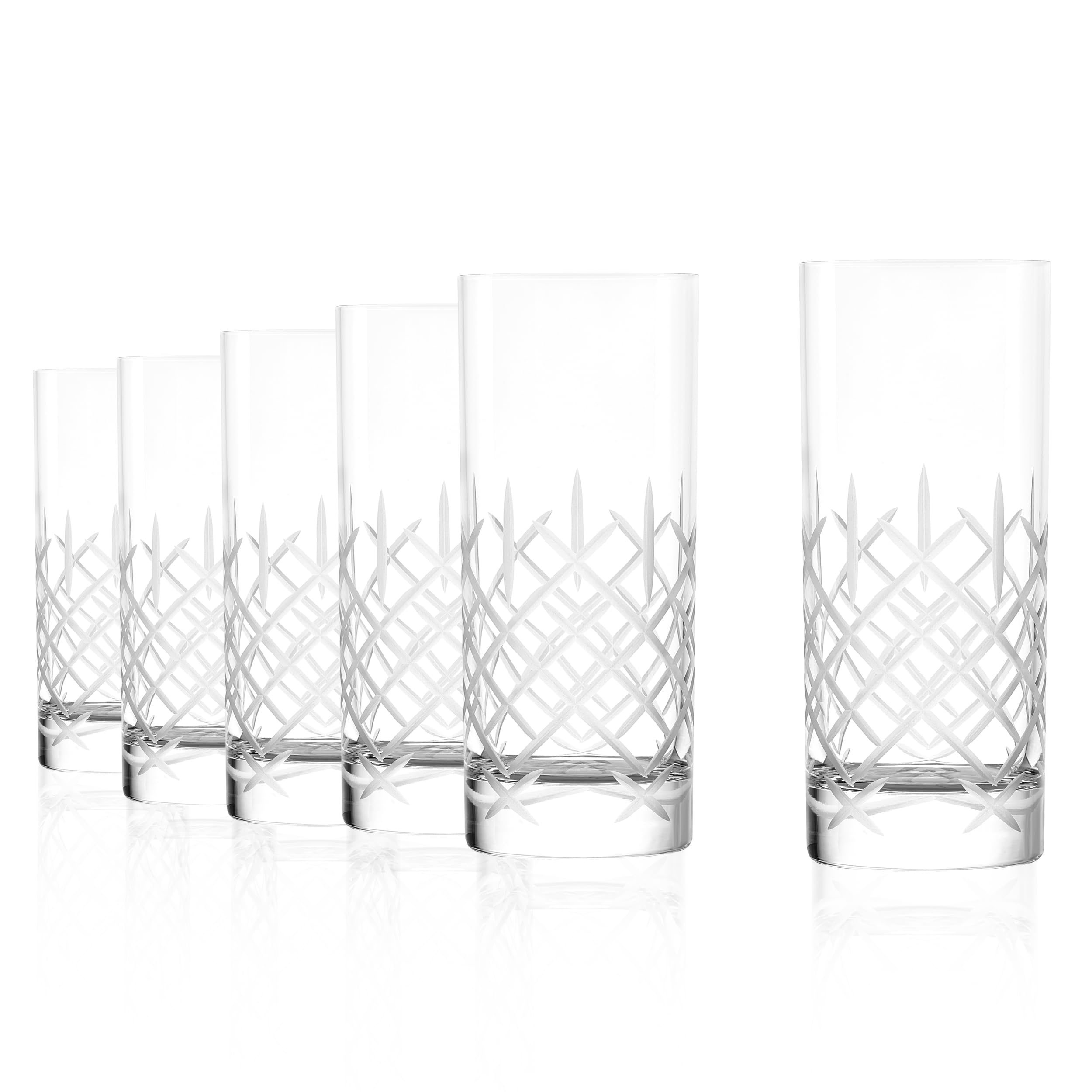 Stölzle Lausitz New York Bar Club Saftgläser Wassergläser 380 ml, 6er-Set | Saft-, Wasser- und Allroundgläser für Getränke und Cocktails, aus bleifreiem Kristallglas, stoßfest & spülmaschinengeeignet