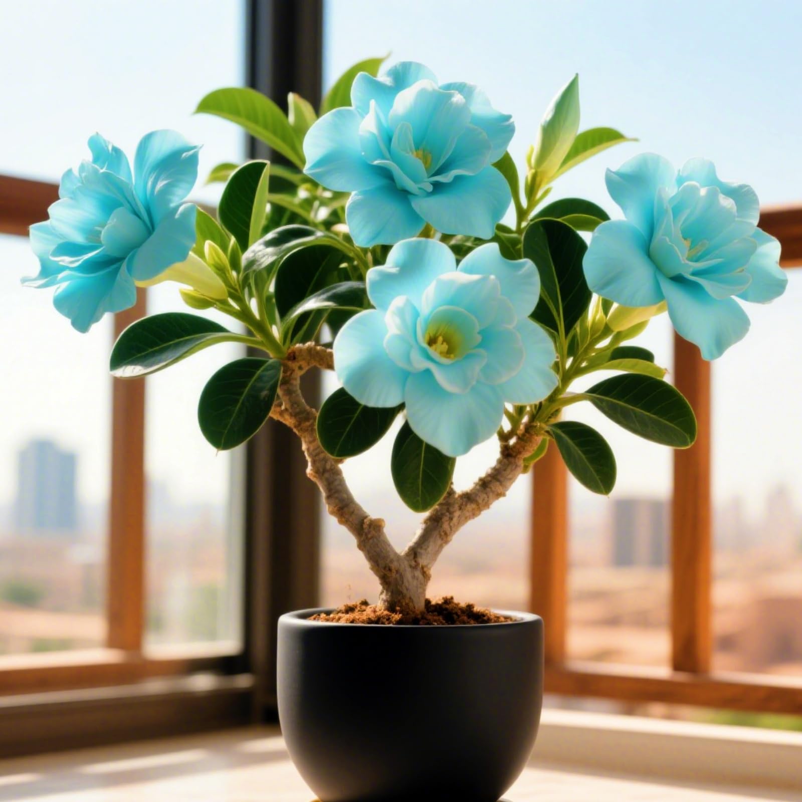 Beautiful Desert Rose Rhizome, Hardy Perennial, Garden Decoration, No Watering Required, Professional Planting, Suitable for Spring and Autumn-1 Bulbs-G