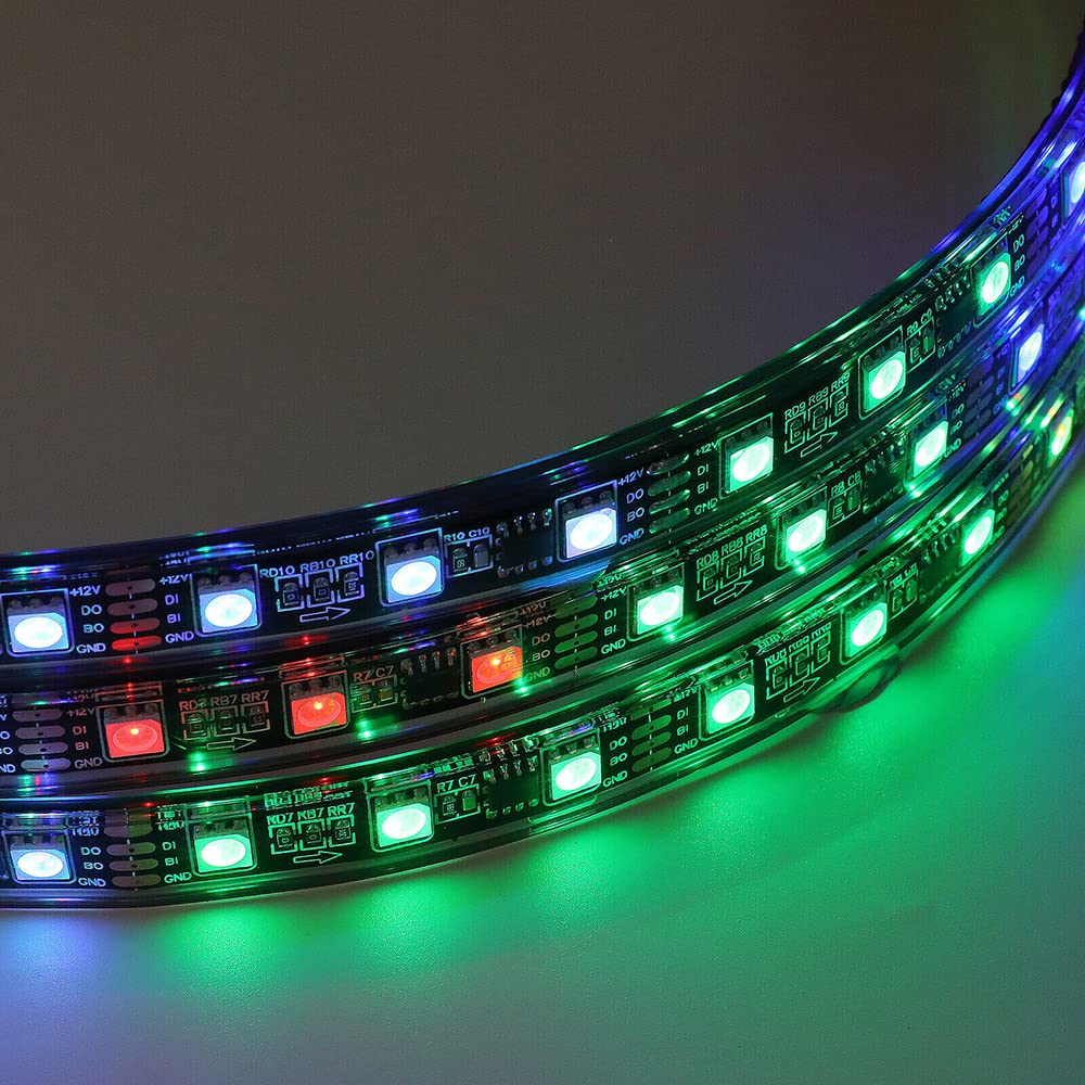 Riloer 12v 5050 SMD Motocicleta RGB LED neón con Kit de luz, luz Decorativa Luminosa bajo Control Remoto Impermeable Universal, un Paquete 6/12 / 12/12