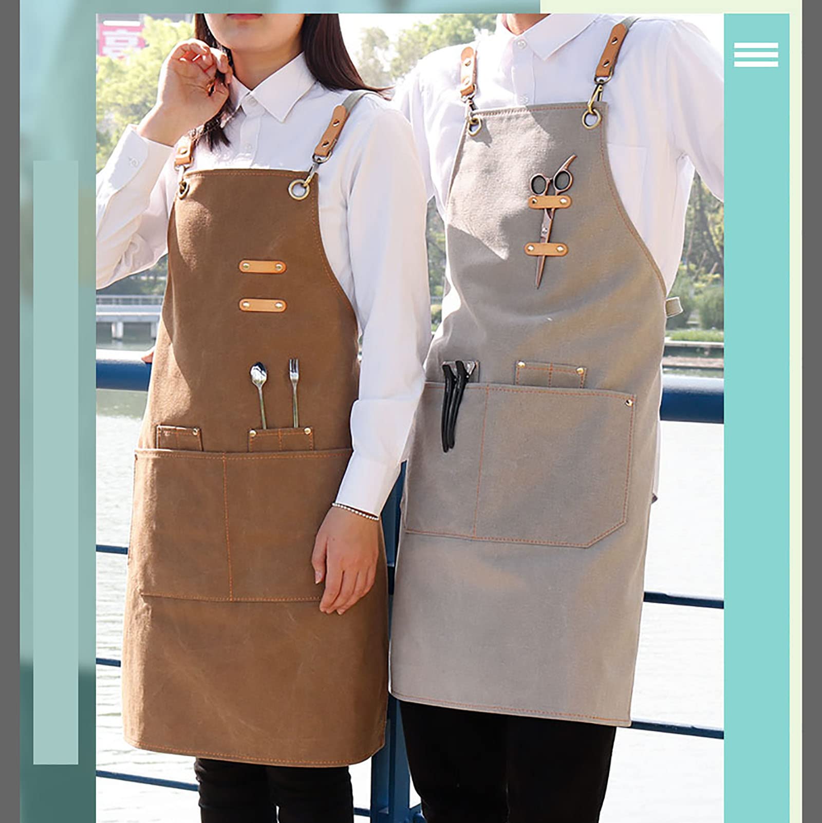 Delantal profesional de calidad, cocineros de cocina, restaurante, bistro, barbacoa, escuela, universidad, con bolsillos, cocina, cocinero, mujeres, hombres, delantales, 3 colores y 3 tamaños