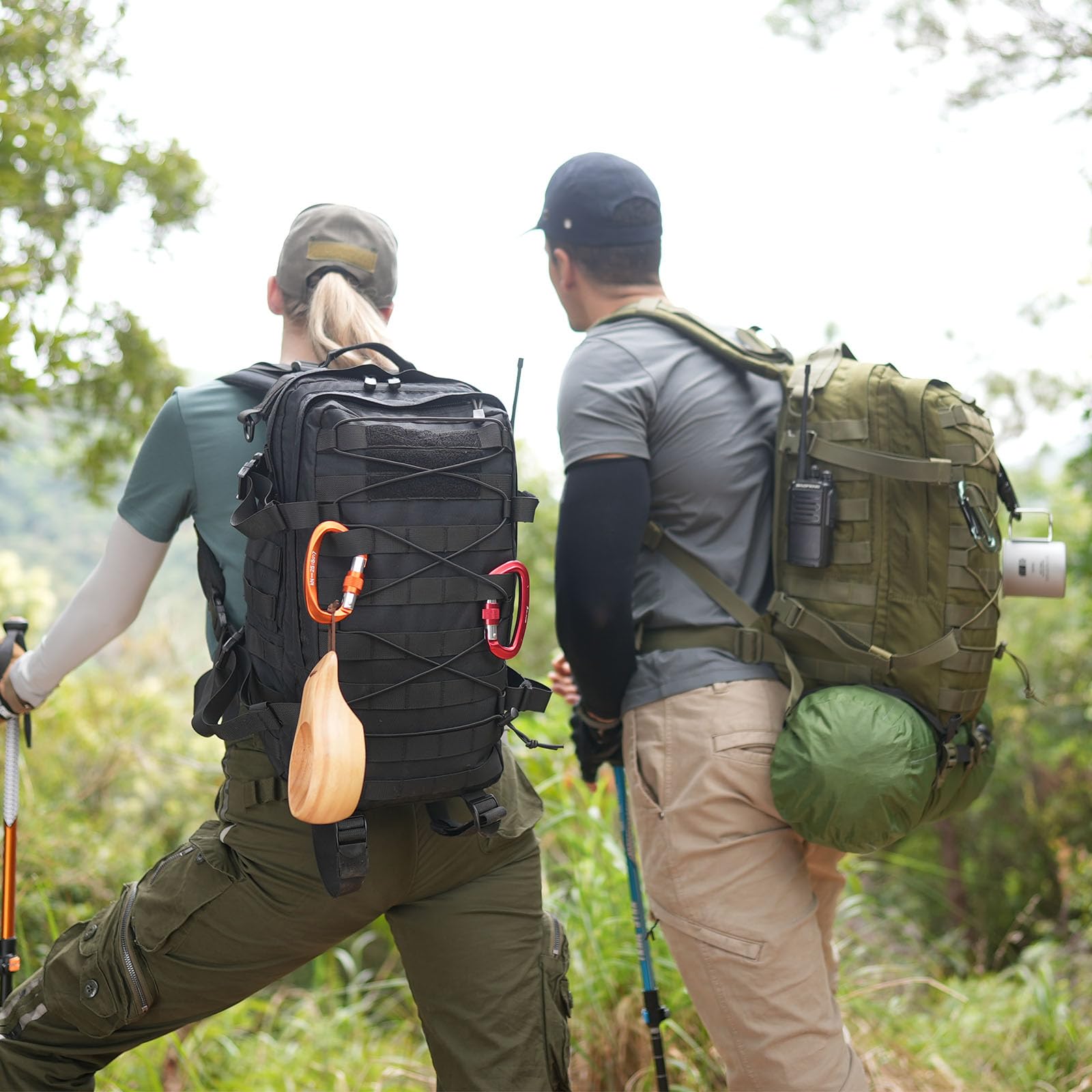 Sac à Dos Militaire Tactique 20L Molle Multifonction Plein Air Randonnée Trekking Cyclisme Fitness Noir