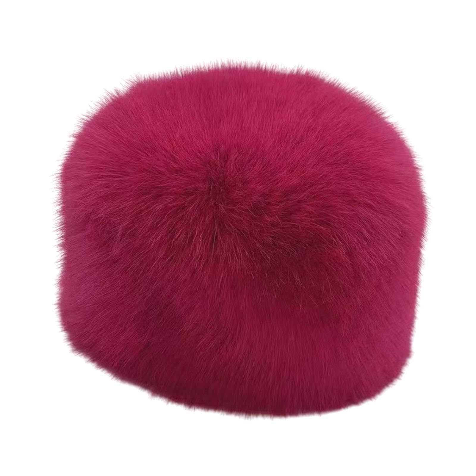 Womens Fisherman Hat Thicken Warm Bucket Hat for Camping Cold Weather Travel Rose Pink-image-4