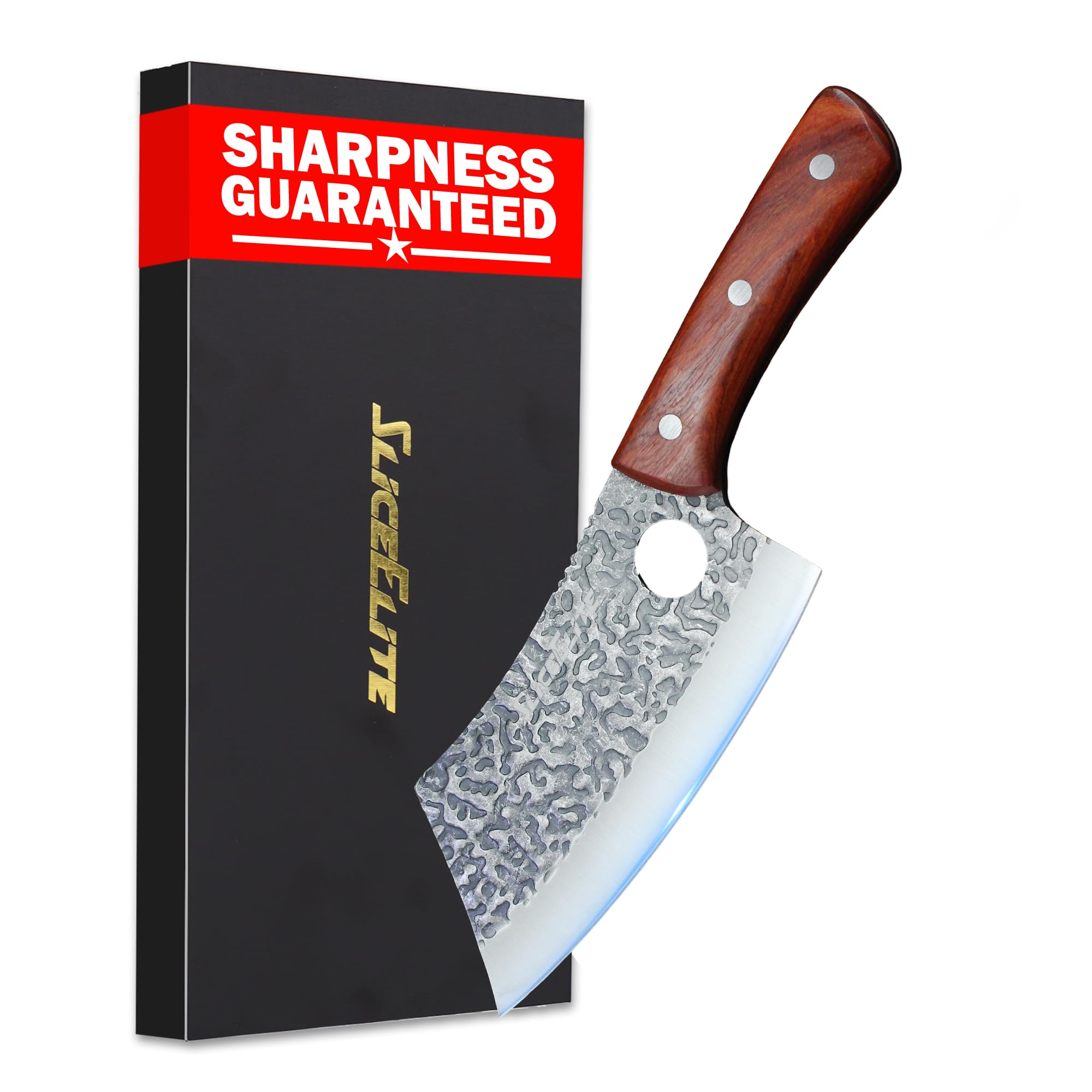 Serbian Chef Knife Vegetable Chopper Meat Cutting Kitchen Knife Food Prep — Amazon image 14