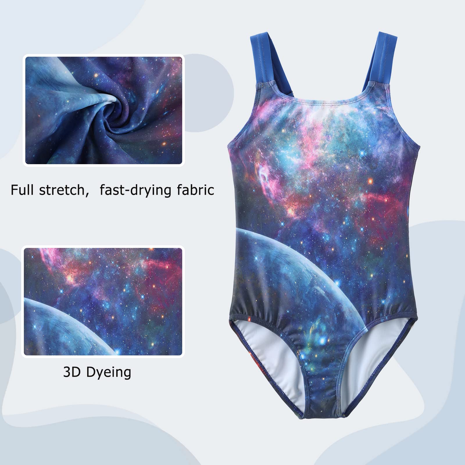 Aisyee Girls Swimming Costume Kids One Piece Swimsuit Girls Bathing Suit Hawaiian Floral Swimwear 6-16 Years