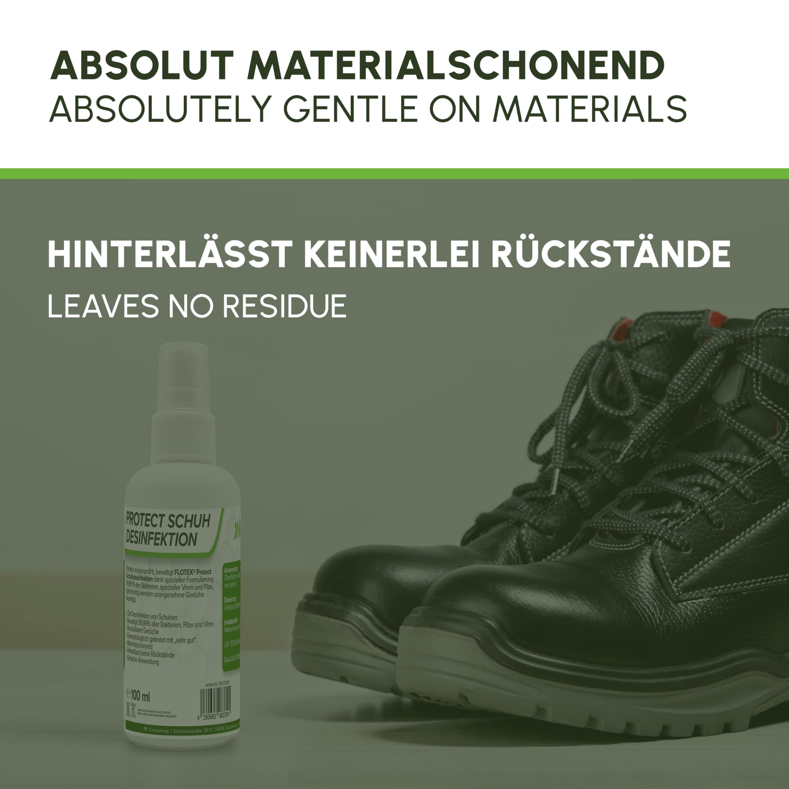 Schuh Desinfektionsspray 6x100ml | schnelle & wirksame Schuhdesinfektion | Geruchsentferner für Schuhe | Schütz vor Fußpilz |Protect Fuß & Schuh Desinfektion