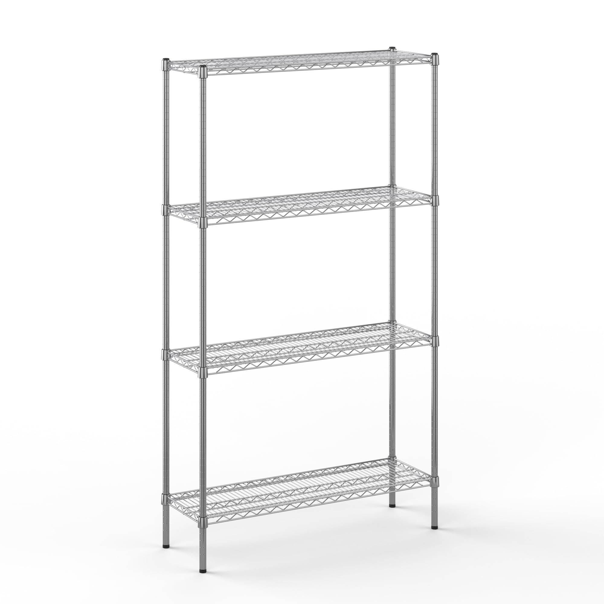14" Deep x 42" Wide x 74" Height Wire Shelving Kit | 4-Tier | NSF Commercial Storage Rack Unit
