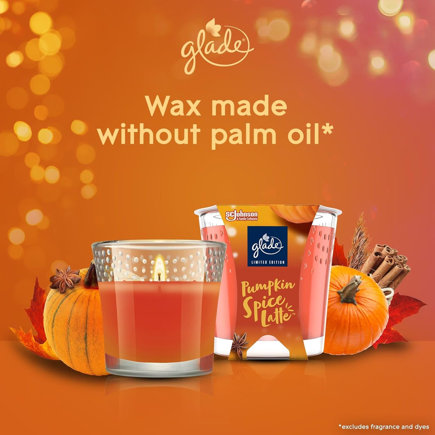 Glade Small Candle Pumpkin 112g, Pack of 6