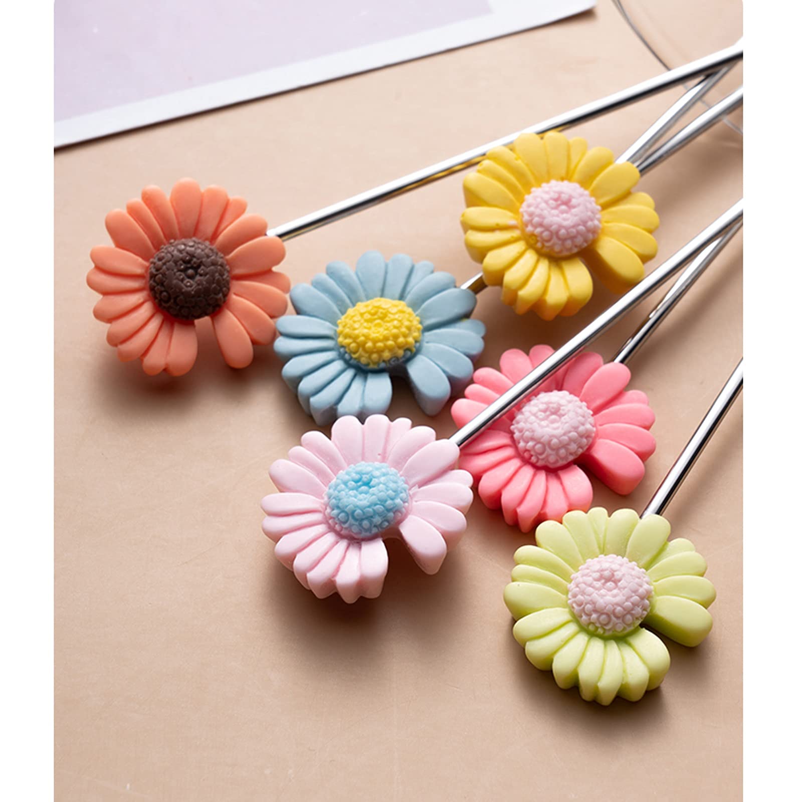 Cucharas de té, cucharas de postre, juego de cucharas de postre, 6 cucharaditas de 5,1 pulgadas, mango creativo, acero inoxidable de primera calidad, cuchara de yogur occidental for postre, cucharas d