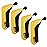 Golf Hybrid Club Head Covers Set of 4 with Interchangeable No. Tag UT Cover (Yellow)