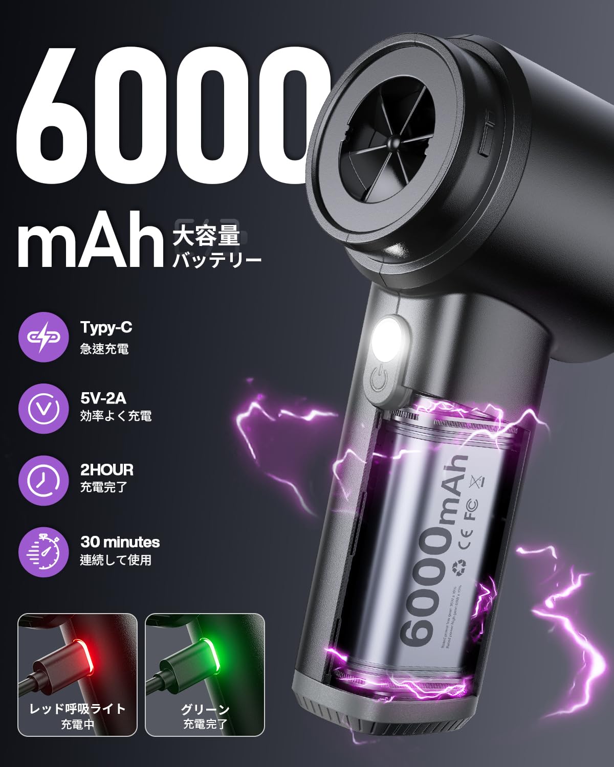 Amazon | 【新登場】 ハンディクリーナー コードレス 強力吸引力