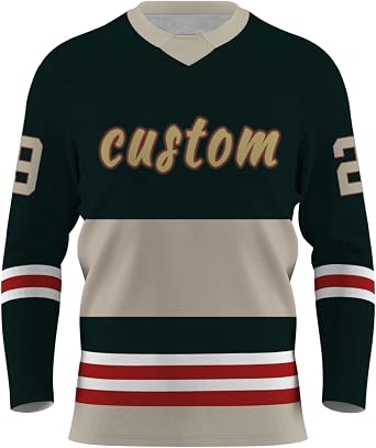 Custom Ice Hockey Jersey Personalized Team Practice Jerseys for Men Stitched or Printed Name Number, Logo