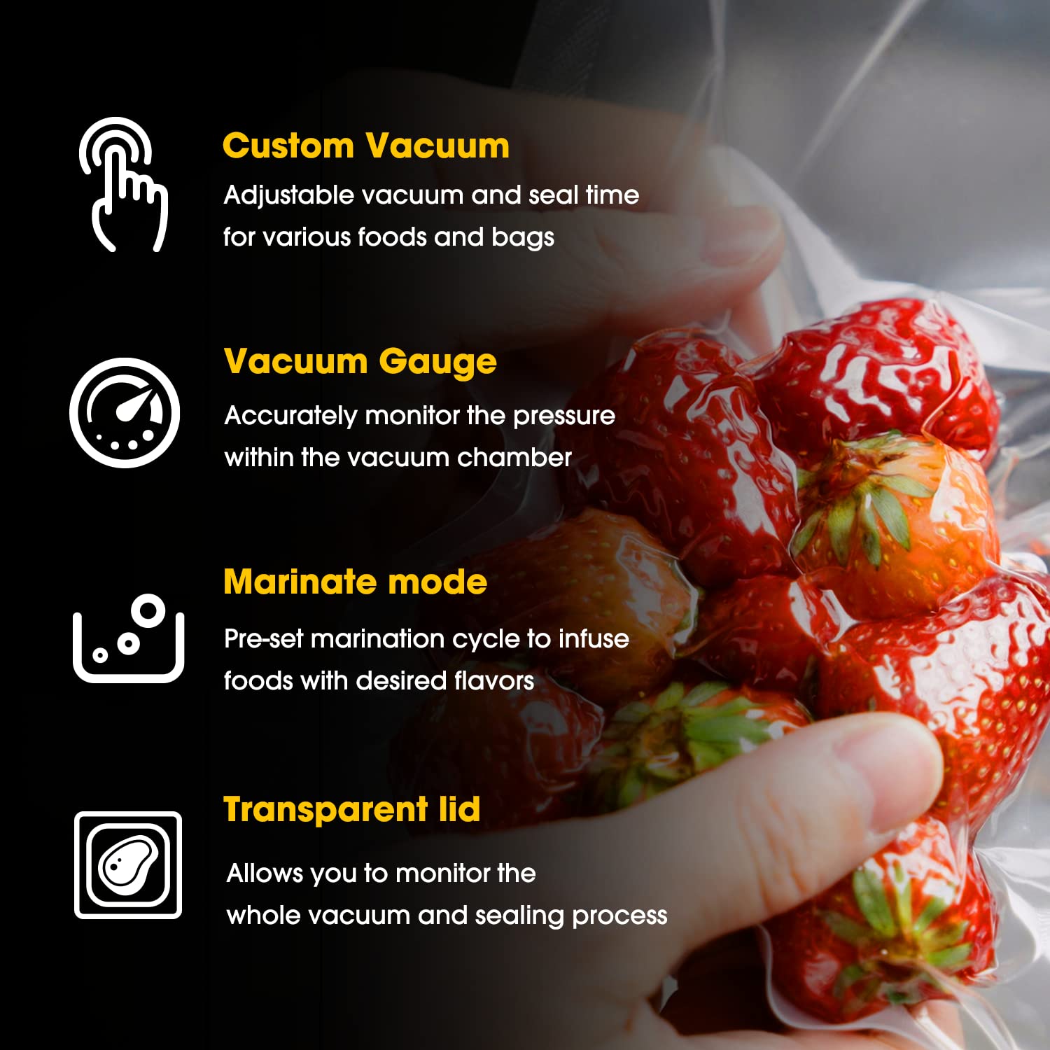 10 inch Chamber Vacuum Sealer with Oil Pump Heavy Duty, Ideal for Wet