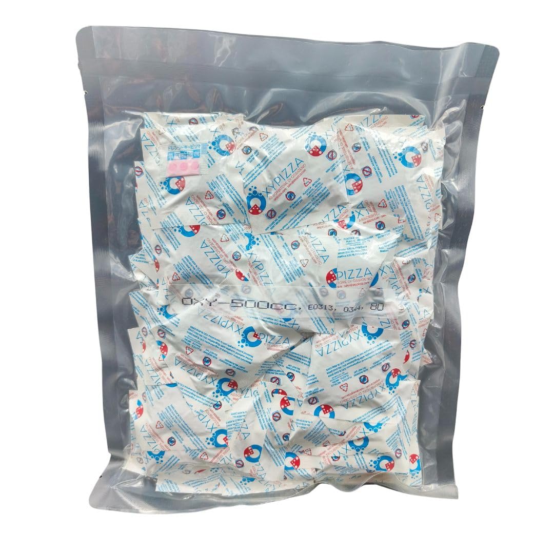 Assorbitori di Ossigeno 500cc – 80 Bustine, Conservazione Naturale Alimenti | Conservazione Naturale Alimenti | Senza Conservanti | Per Pizza, Pane e molto altro