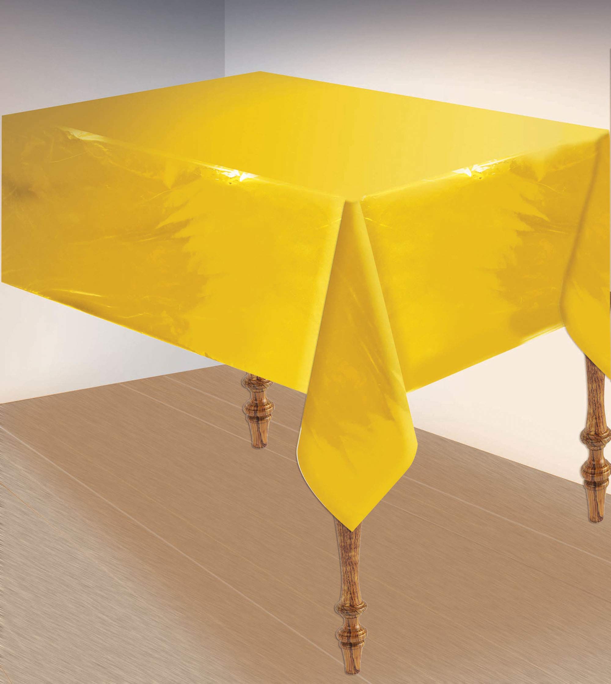 Metallic Gold Table Cover (135 x 270 cm) 1 Pc. - Durable & Elegant Design, Perfect for Parties, Weddings, Events, Celebrations, & More Halloween Halloween