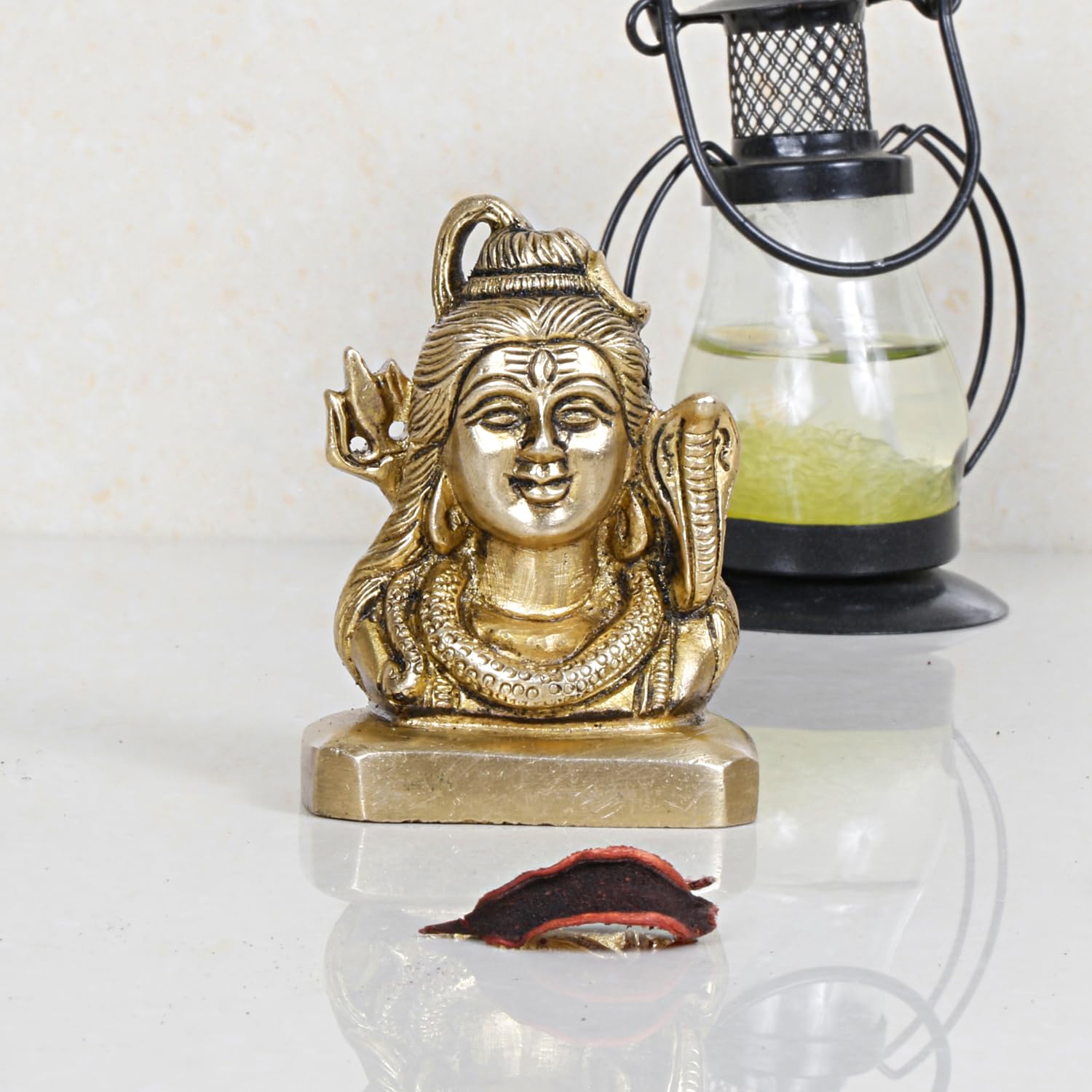 Figura de Shiva tallada en latón macizo escultura religiosa de colección