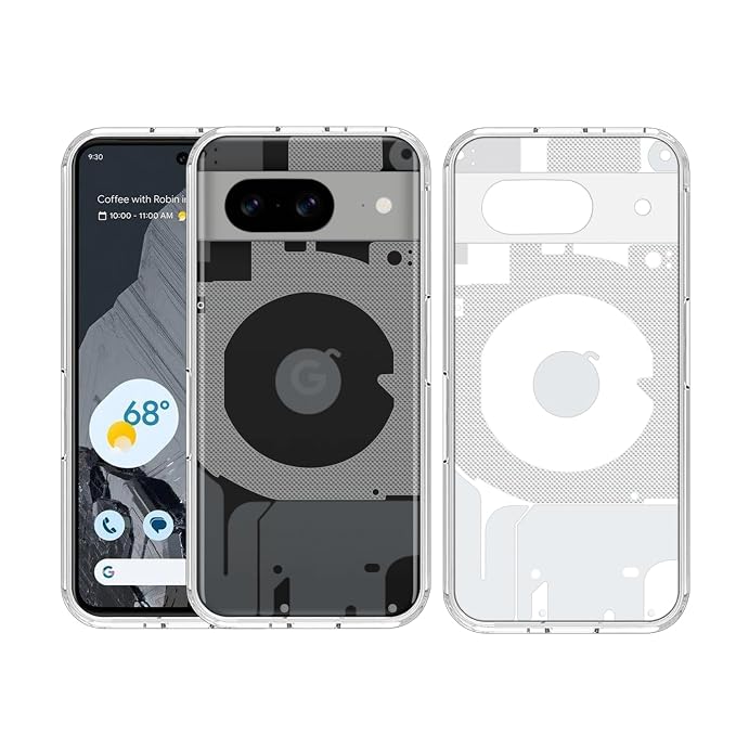 HELLO ZONE Google Pixel 8 Designer Matte Finish Soft Transparent Back Cover Back Case Cover