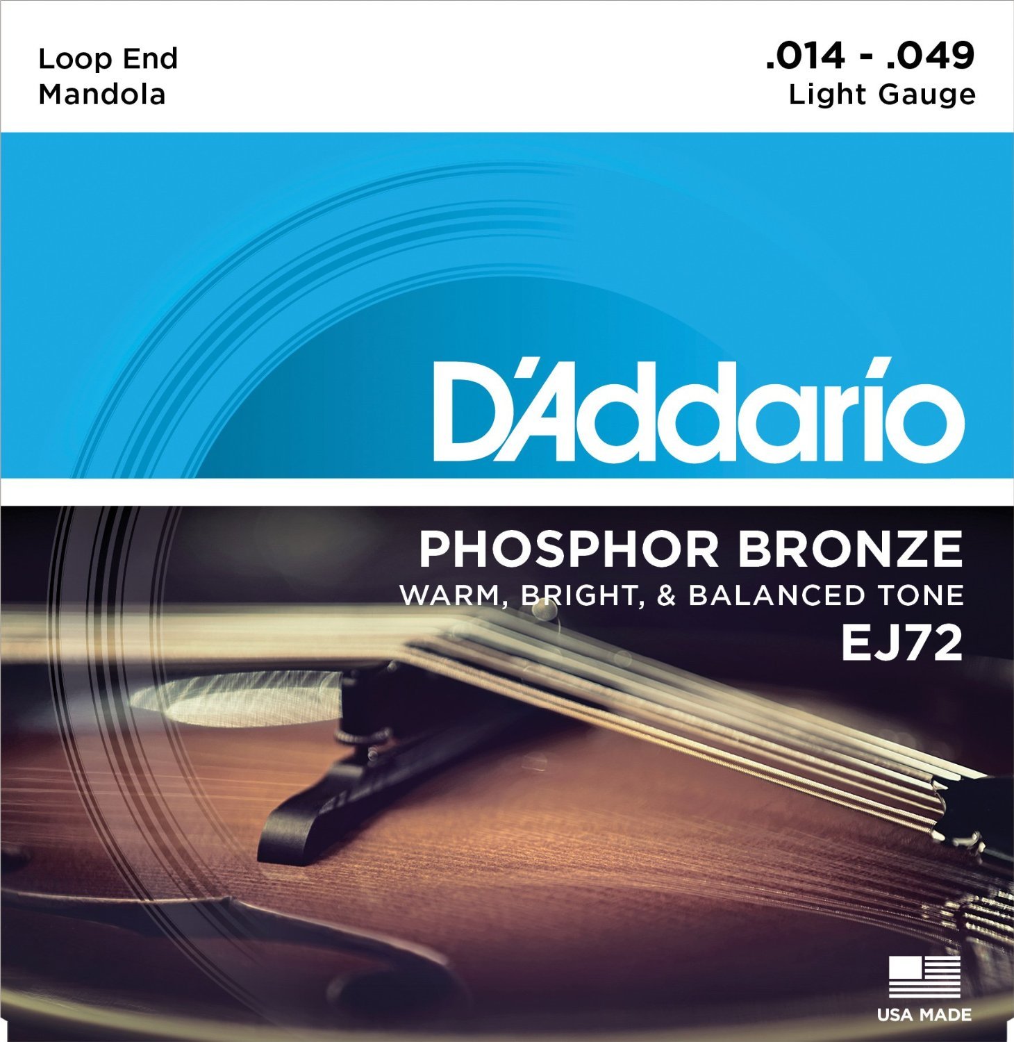 D'Addario EJ72 Phosphor Bronze Light Mandola Strings (14-49)