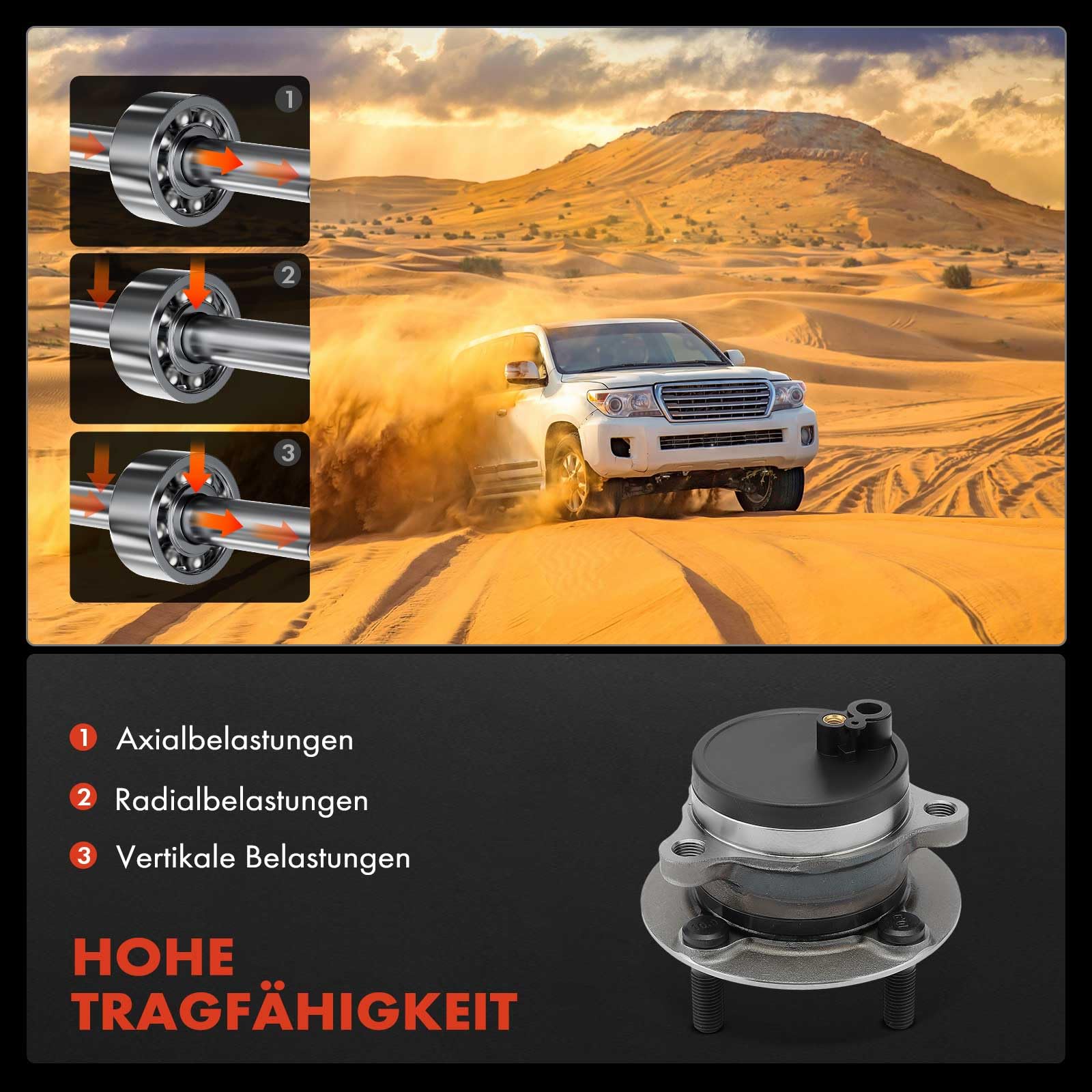 Frankberg Kit cuscinetti ruota mozzo ruota con sensore ABS integrato | con sensore Sensore di velocità ABS Sensore di velocità ABS integrato, 513434, N2433304X; Compatibile con: 124 Spider