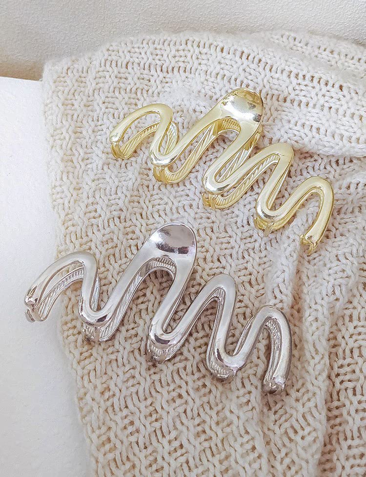 Miniatura 7 de Pinzas para el cabello para mujer, paquete de 4 pinzas grandes de metal de 4 pulgadas, pinzas de pelo perfectas para mujeres y más delgadas, peinado