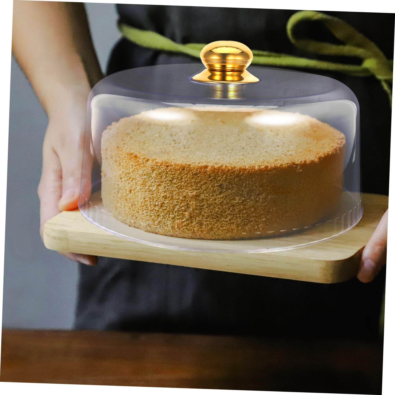 Zerodeko Cubierta De Plástico Transparente para Tartas Cubierta De Cúpula para Tartas De 30 Cm Cubierta Redonda De Acrílico para Soporte De Tartas Campana Redonda para Tartas con