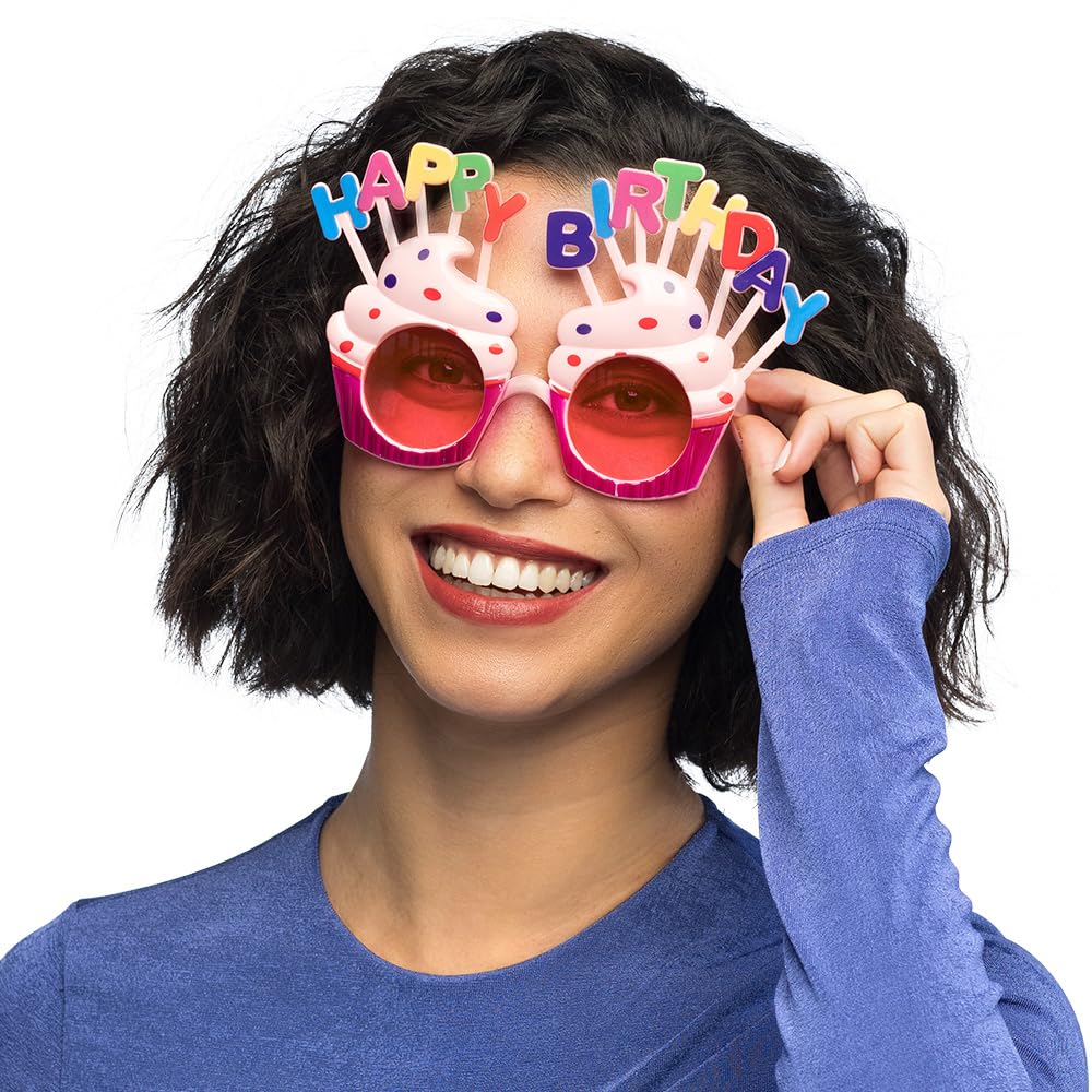 Boland Happy Birthday Glasses, Party, Fancy Dress Accessory, Carnival, Festival, Novelty Glasses, Adult, One Size