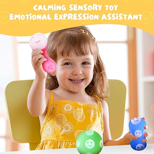 Miniatura 5 de Pelotas sensoriales estrujables para el estrés bolas para apretar emociones para niños, alivio de la ansiedad y el estrés, juguetes para la ansiedad