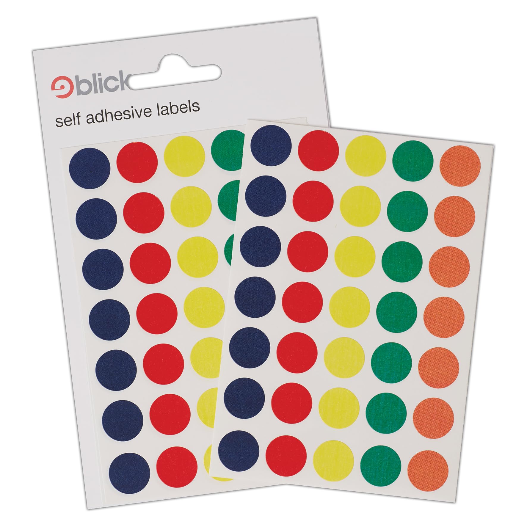 Blick Labels, Assorted Colours, Self Adhesive Stickers, Coloured Dot, Circles, 13mm, 140 Labels, For Home, Office, Family, School, Holiday Calendar Organising, Planner, Rewards Chart, Colour Coding