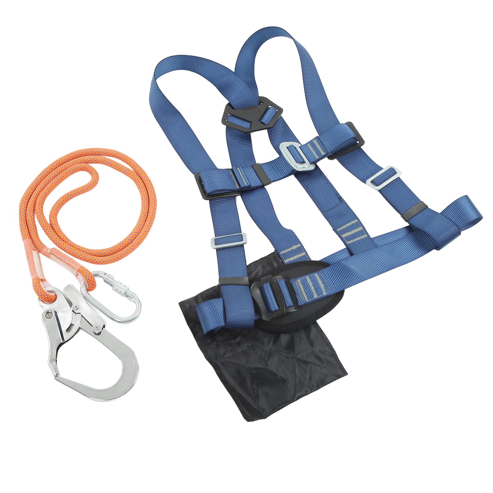 SwaYve Arnés de Seguridad para Trabajar en Altura, Protección Contra Caídas Al Aire Libre, Cinturón de Seguridad de Medio Cuerpo para Escalada en Roca con Cuerda de 1,8 Metros